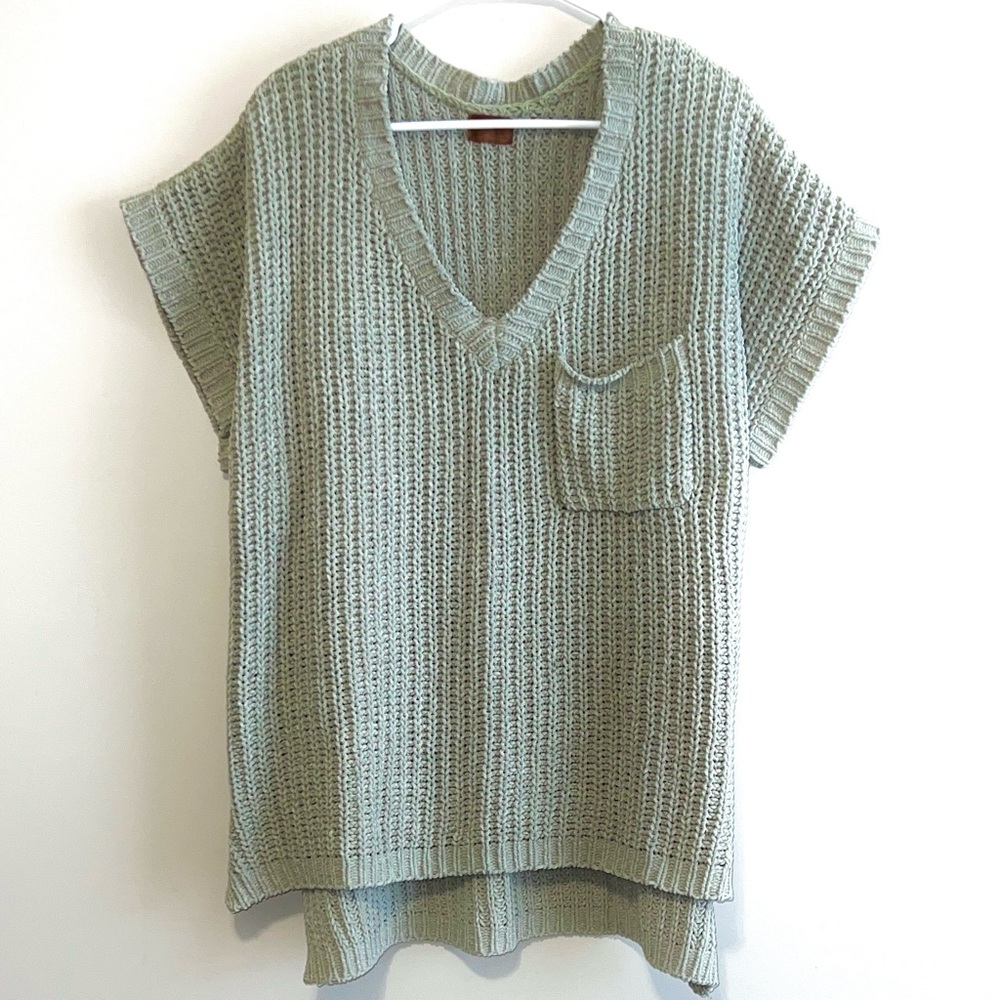 POL Oversized Chunky Knit Short Sleeve Sweater